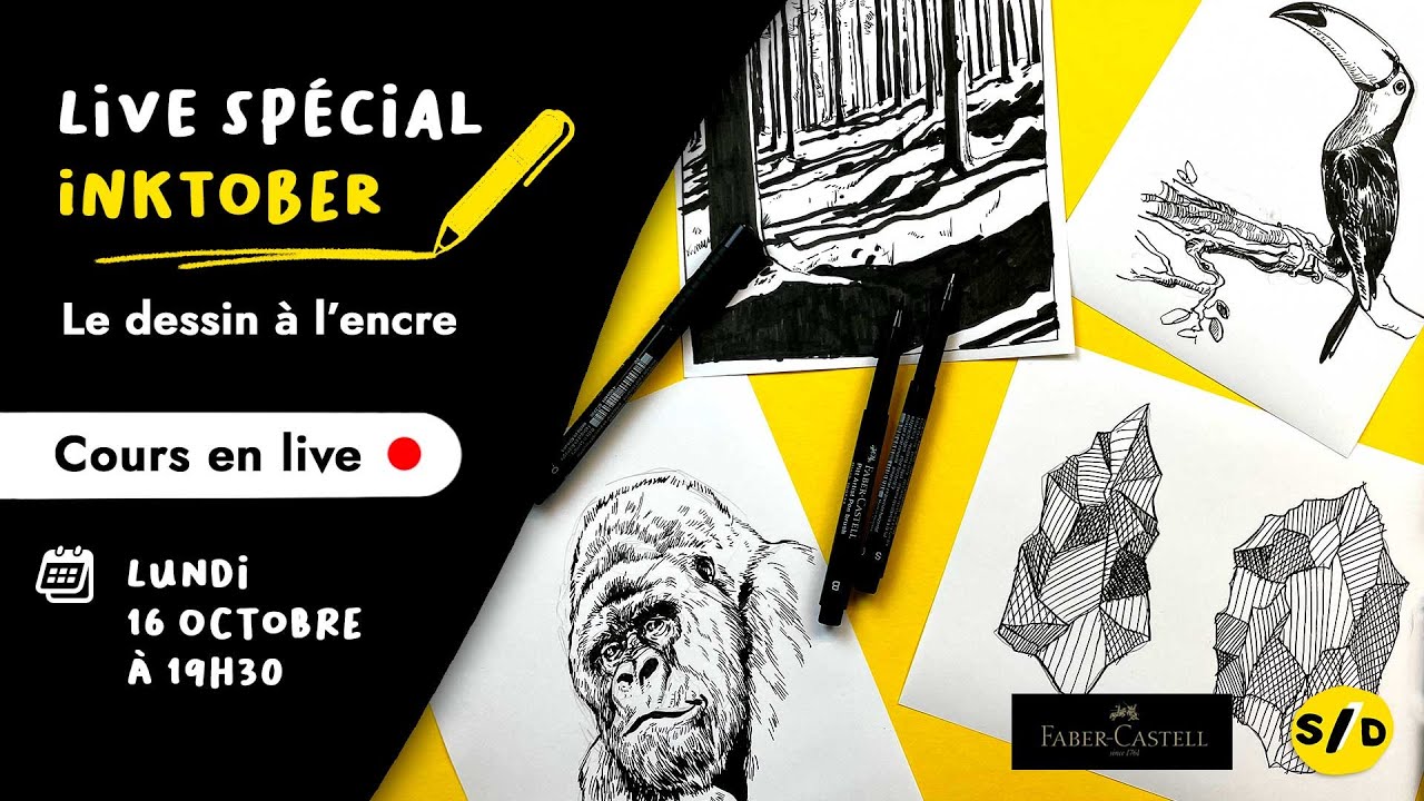 ATELIER LIVE - Spécial Inktober : Le dessin à l’encre