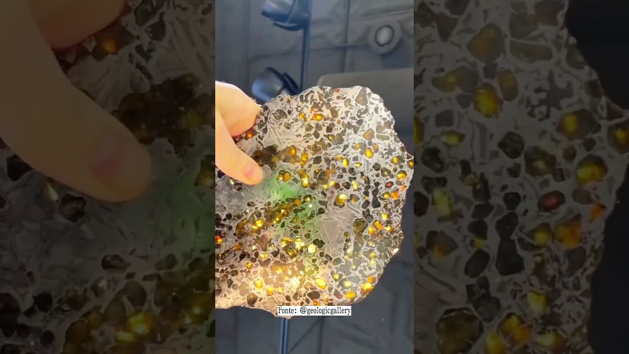 Um meteorito por dentro 😱 a t&iacute;tulo de curiosidade