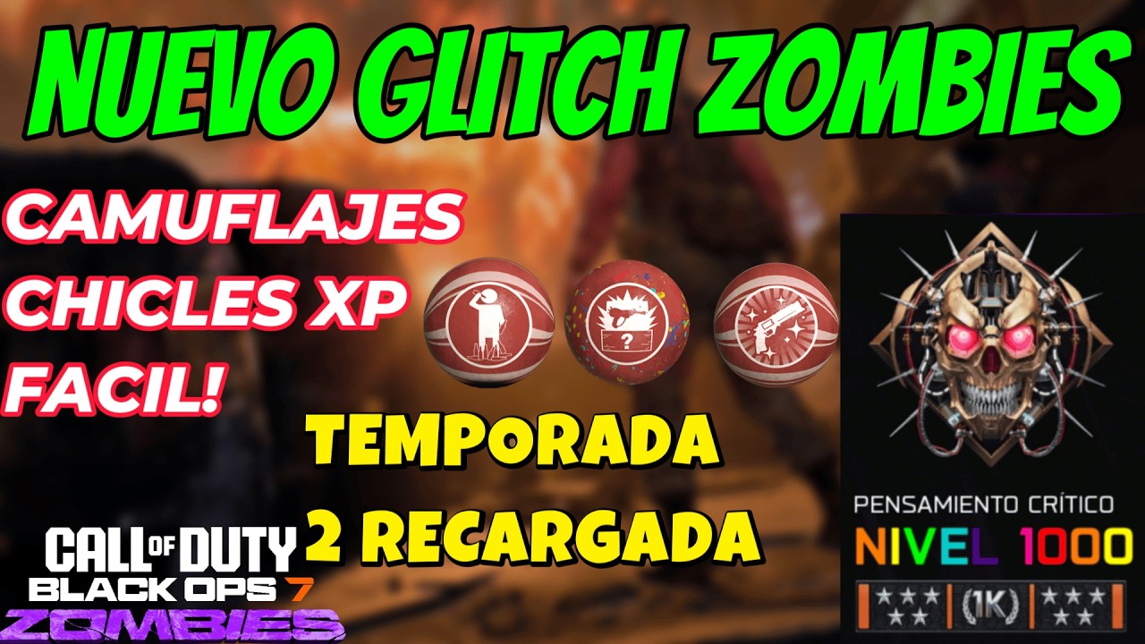 BO7 ZOMBIES NUEVO GLITCH TODO INFINITO XP CAMUFLAJES CHICLES SUPER FACIL T2 RECARGADA
