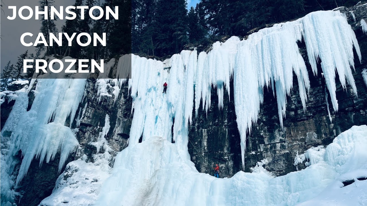 Johnston Canyon Frozen Waterfalls | Lower & Upper Falls Winter Hike in Banff 🇨🇦