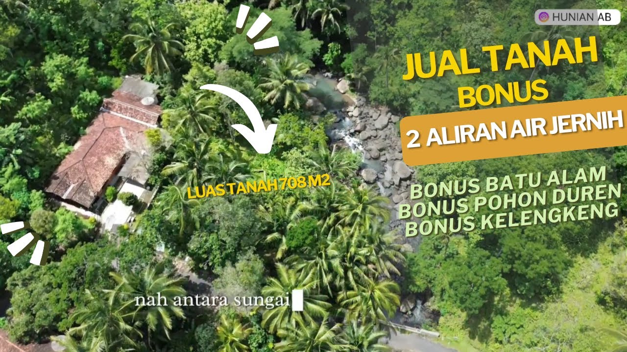 EPS 345 JUAL TANAH JOGJA BONUS SUNGAI DAN ALIRAN AIR JERNIH SAMPING VILLA DENGAN VIEW MENARIK