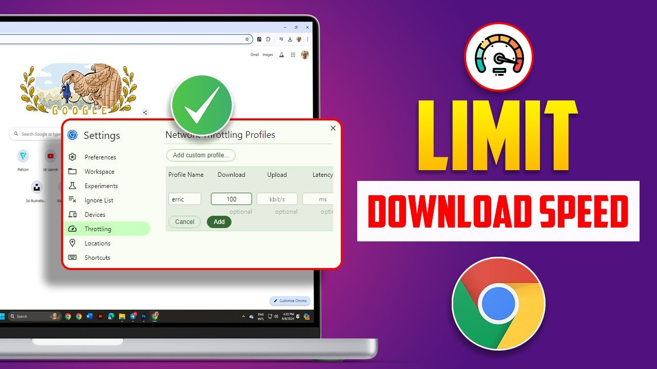How To Limit Download Speed in Google Chrome | Control Internet Speed in Chrome