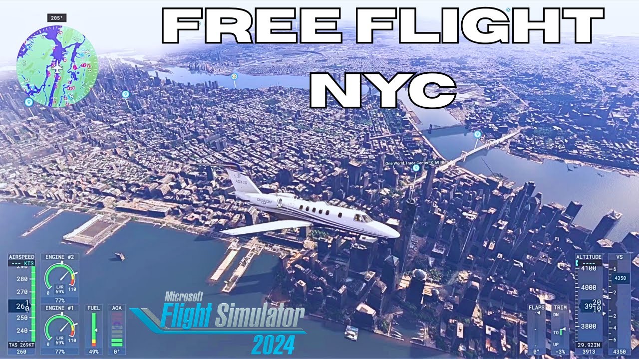 Microsoft Flight Simulator NYC Free Flight Gameplay | Explore NYC from the Sky