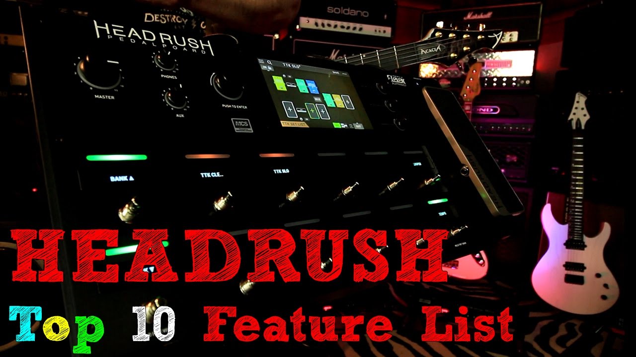HEADRUSH Pedalboard Demo & Review - TOP 10 FEATURES Time Stamped