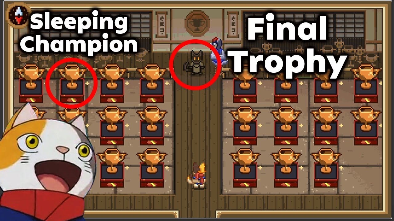 Champion Island Ending + Final Trophy + Sleeping Champion Trophies Unlocked (Google Doodle)