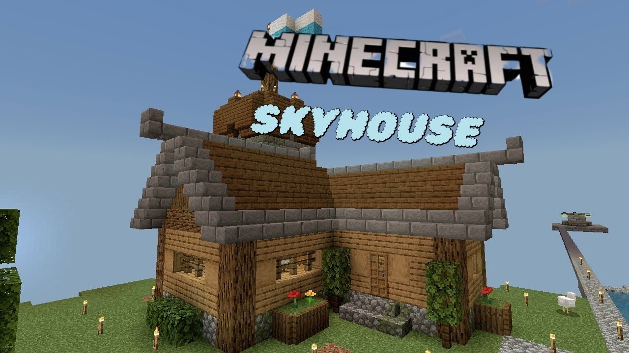 NAPRAVIO SAM KUĆU POLU DVORAC MINECRAFT SKYHOUSE PREŽLJAVANJE EP 8