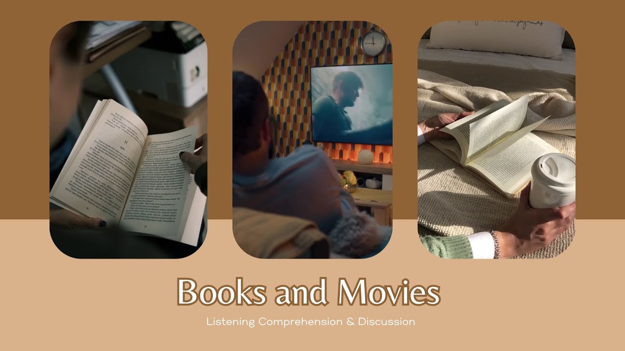 Books and Movies | B1 Reading & Listening Comprehension + Discussion Prompts & Kahoot Game