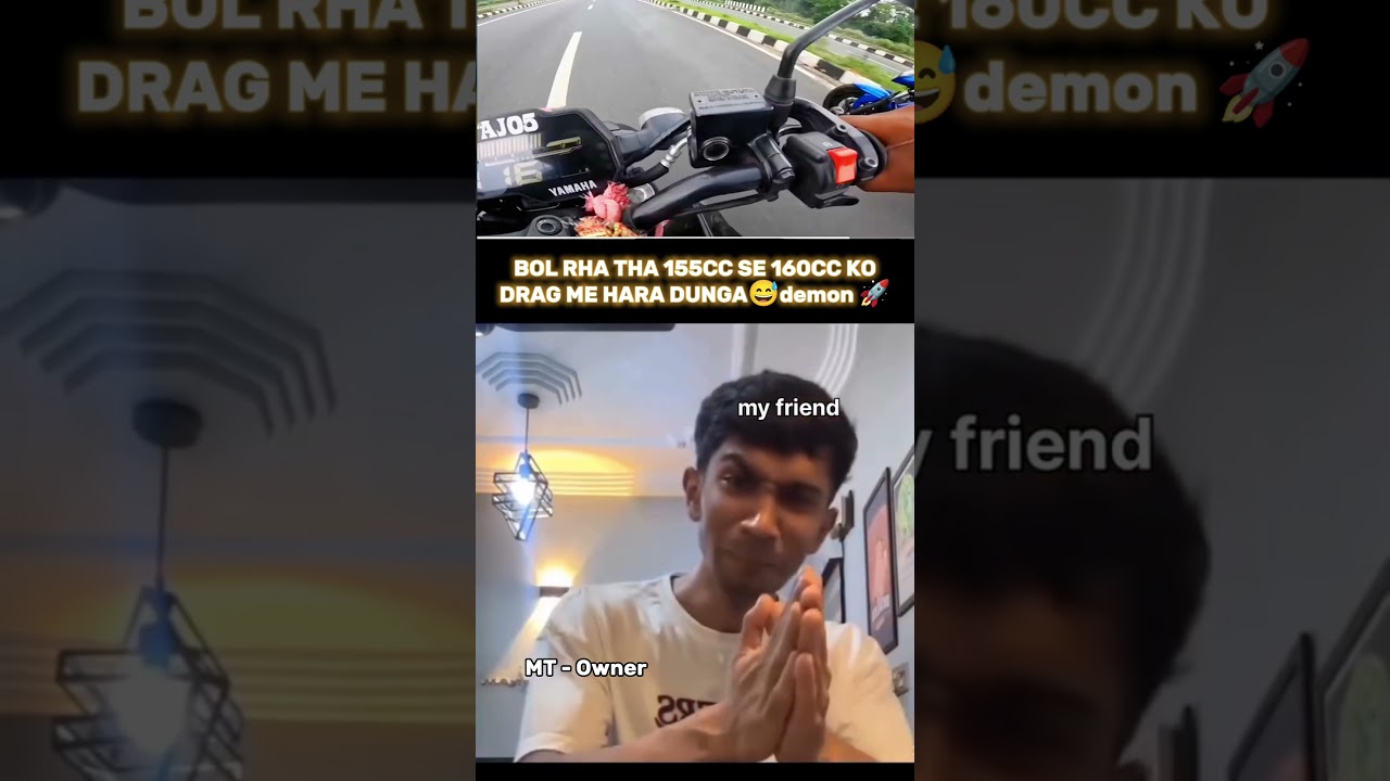 MT15 vs Apache 160 4v Drag race @Blue demon 003 