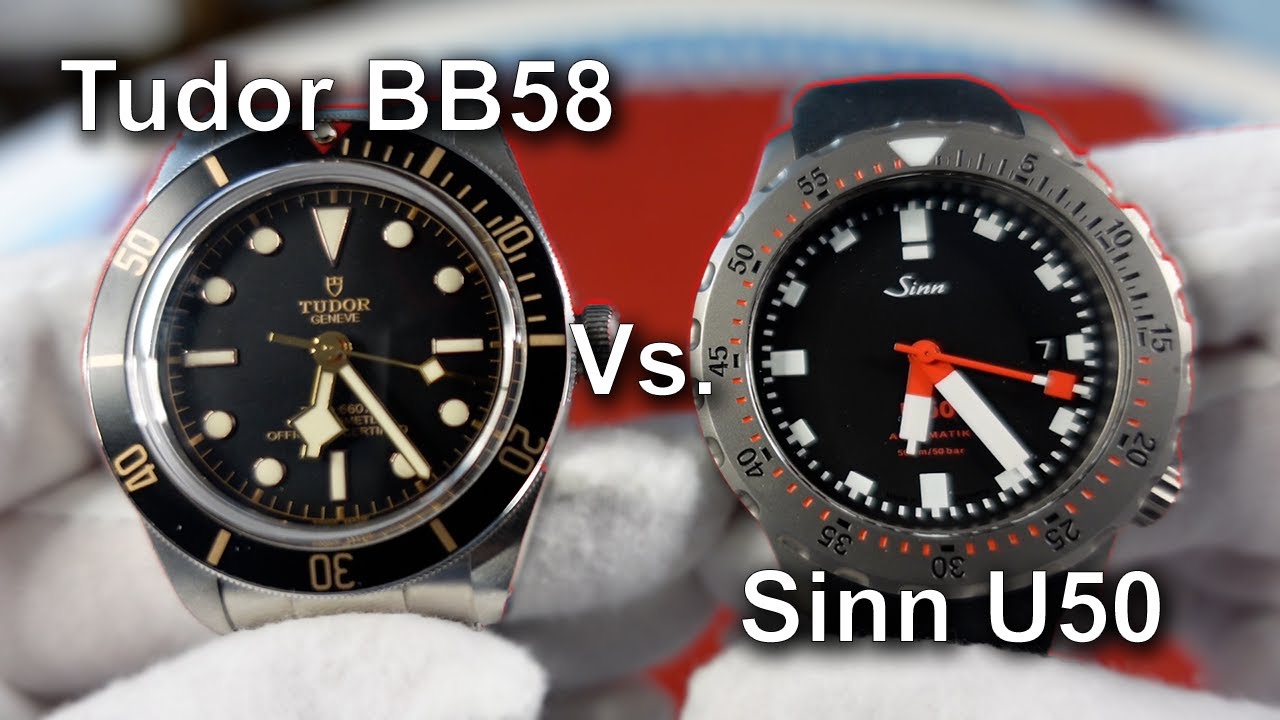 Tudor Black Bay 58 против Sinn U50 — сравнение часов для дайвинга — швейцарские и немецкие