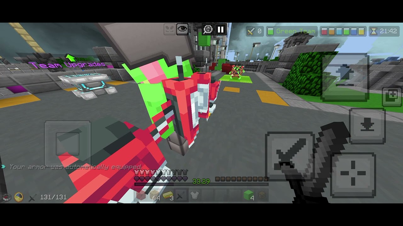 Hive bedwars with my friend 🫠 (I got carried XD)