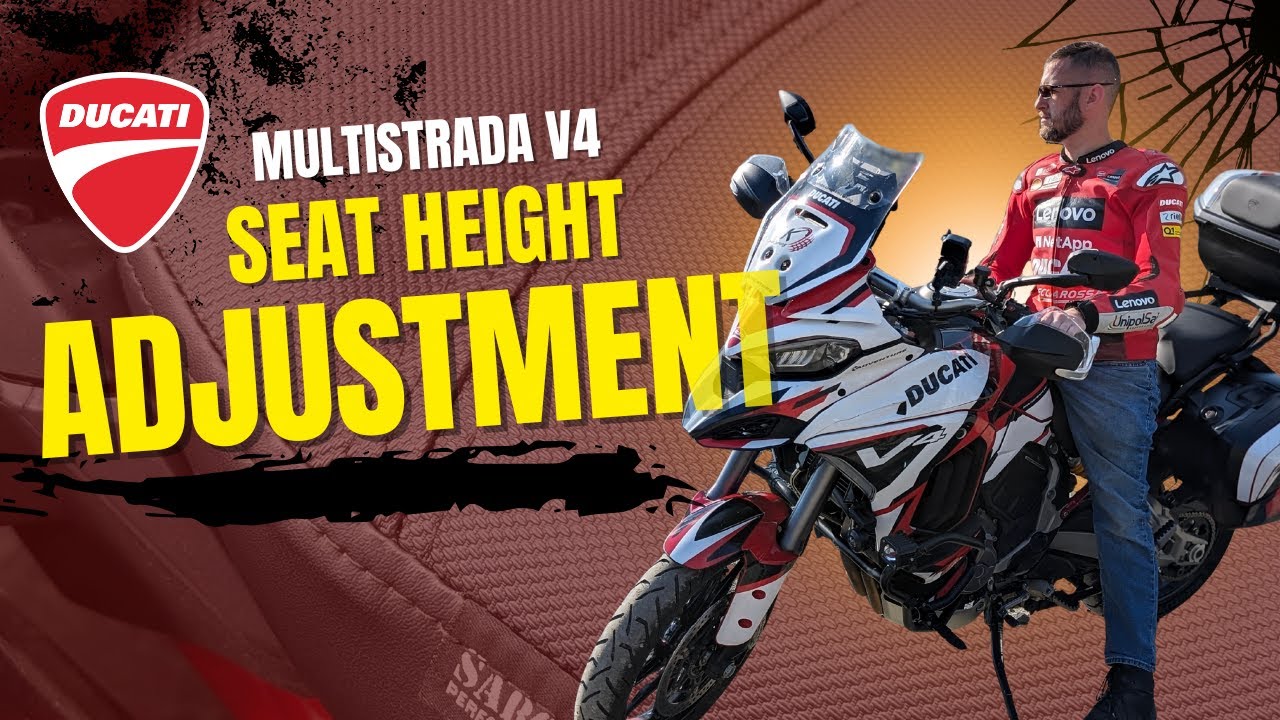 Как отрегулировать высоту сиденья Ducati Multistrada V4 (инструменты не требуются)