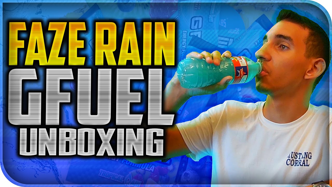 FAZE RAIN TROPICAL RAIN GFUEL UNBOXING! (FAZE RAIN TROPICAL RAIN GFUEL UNBOXING & TASTE TEST)