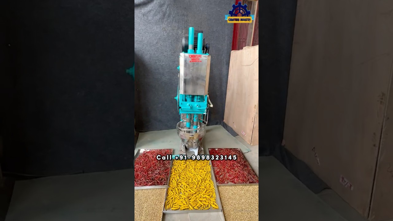 Automatic Masala Kandap Machine | Hammer Mill Mirch Haldi Griding Kandap #ytshort #creatureindustry
