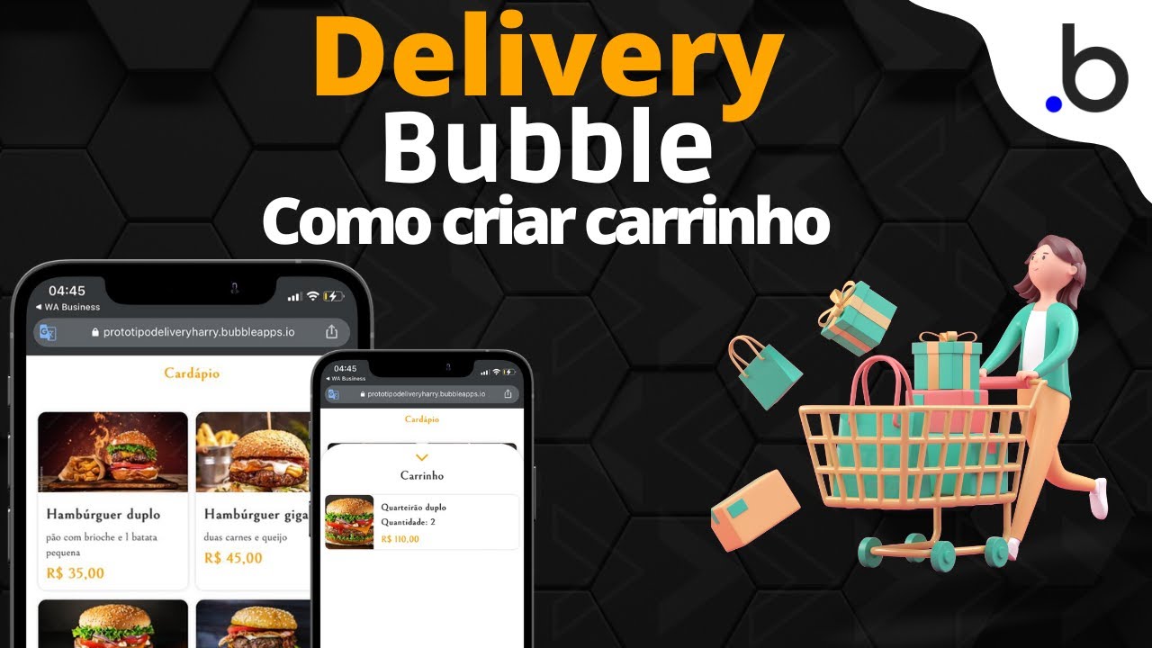 #3 Como cariar carrinho no bubble aplicativo de delivery passo a passo #bubble  #nocode #bubble