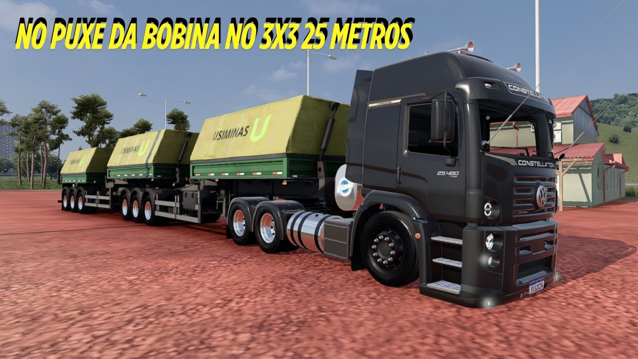 BOB CONSTALATION  NO PUXE DO BITREM BOBINEIRO 3X3 25 METROS   ETS 2 gameplay