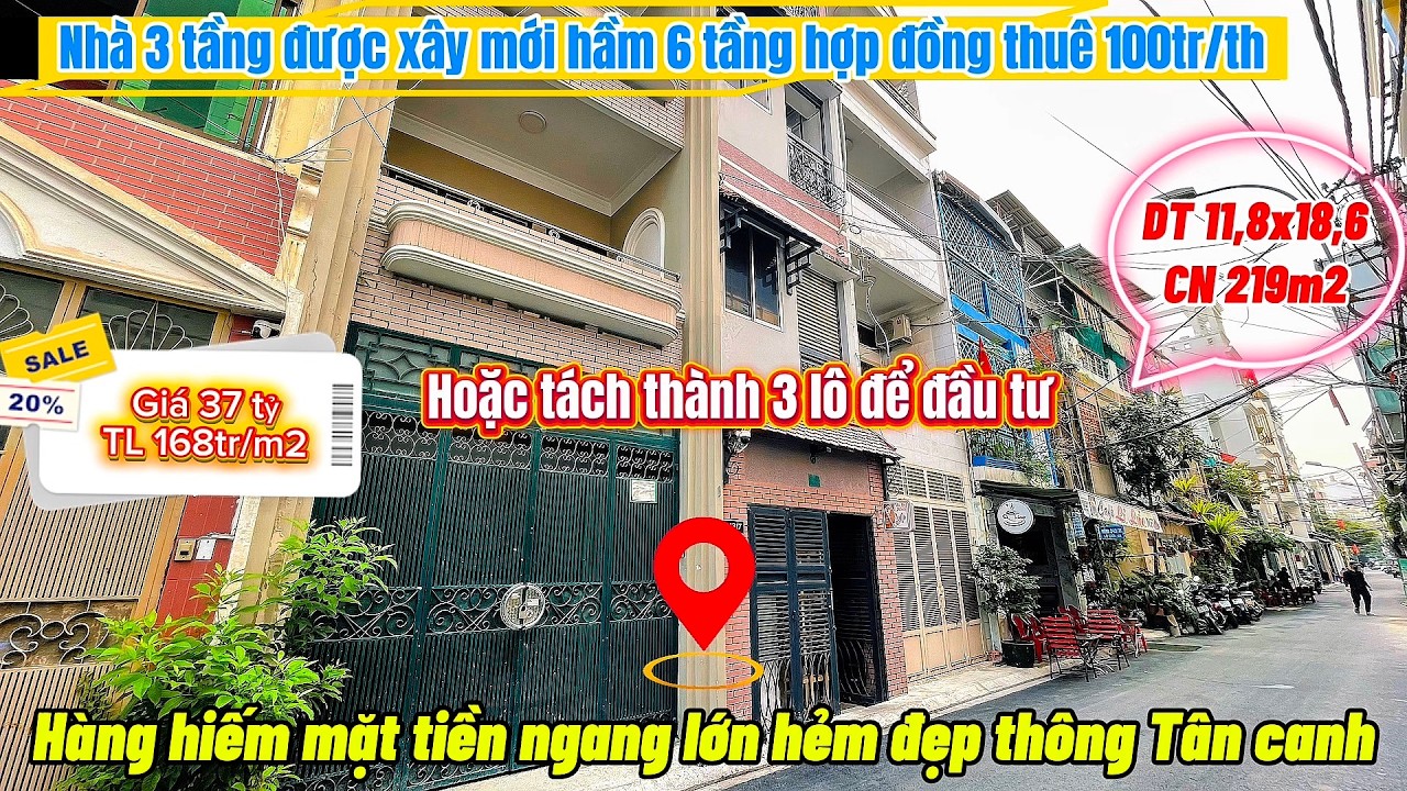 Hàng Hiếm Nguyễn Trọng Tuyển | DT 11,8x18,6 CN 219m2 3 Tầng | Dòng Tiền 100tr/Th | Chỉ 37 Tỷ TL