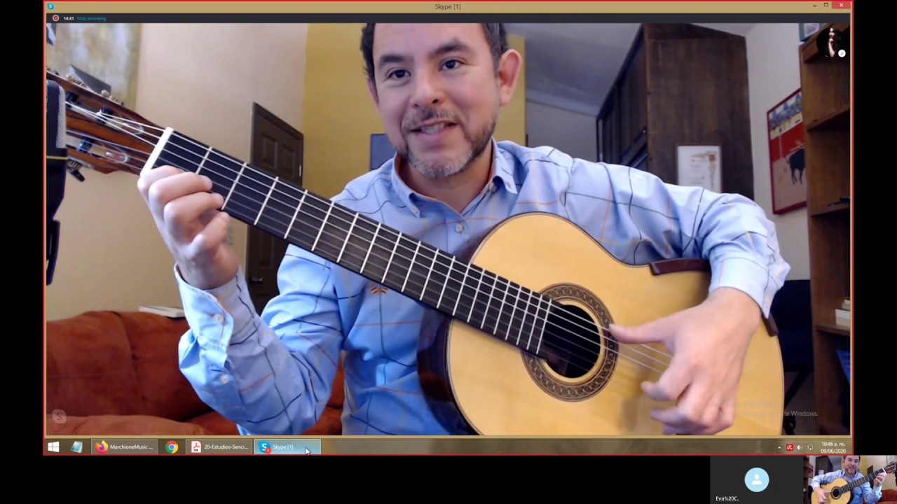 LEO BROUWER Estudio 4 tutorial On line Clases de Guitara en l&iacute;nea Rafael Elizondo