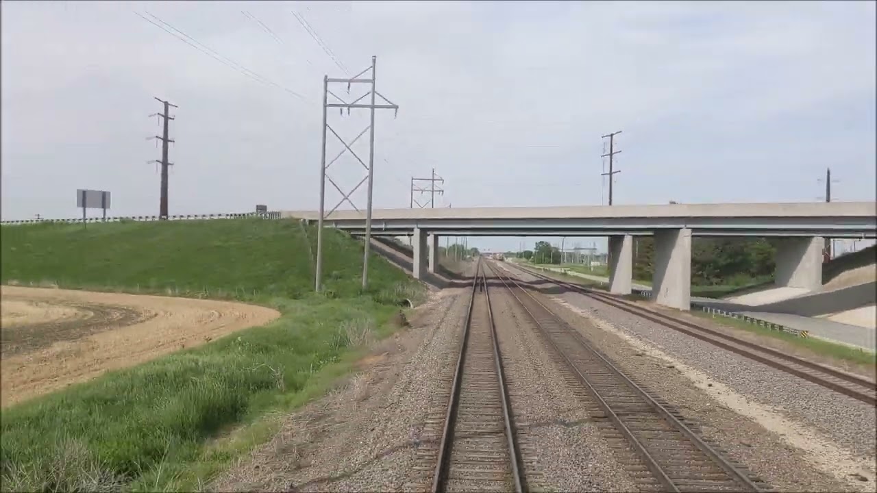 Amtrak's California Zephyr - REAR VIEW - Entering & Departing Galesburg, IL