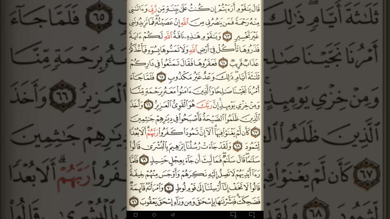 ماهر المعيقلي سورة هود مكتوبة صفحة 229 مصحف المدينة المنورة جودة عالية