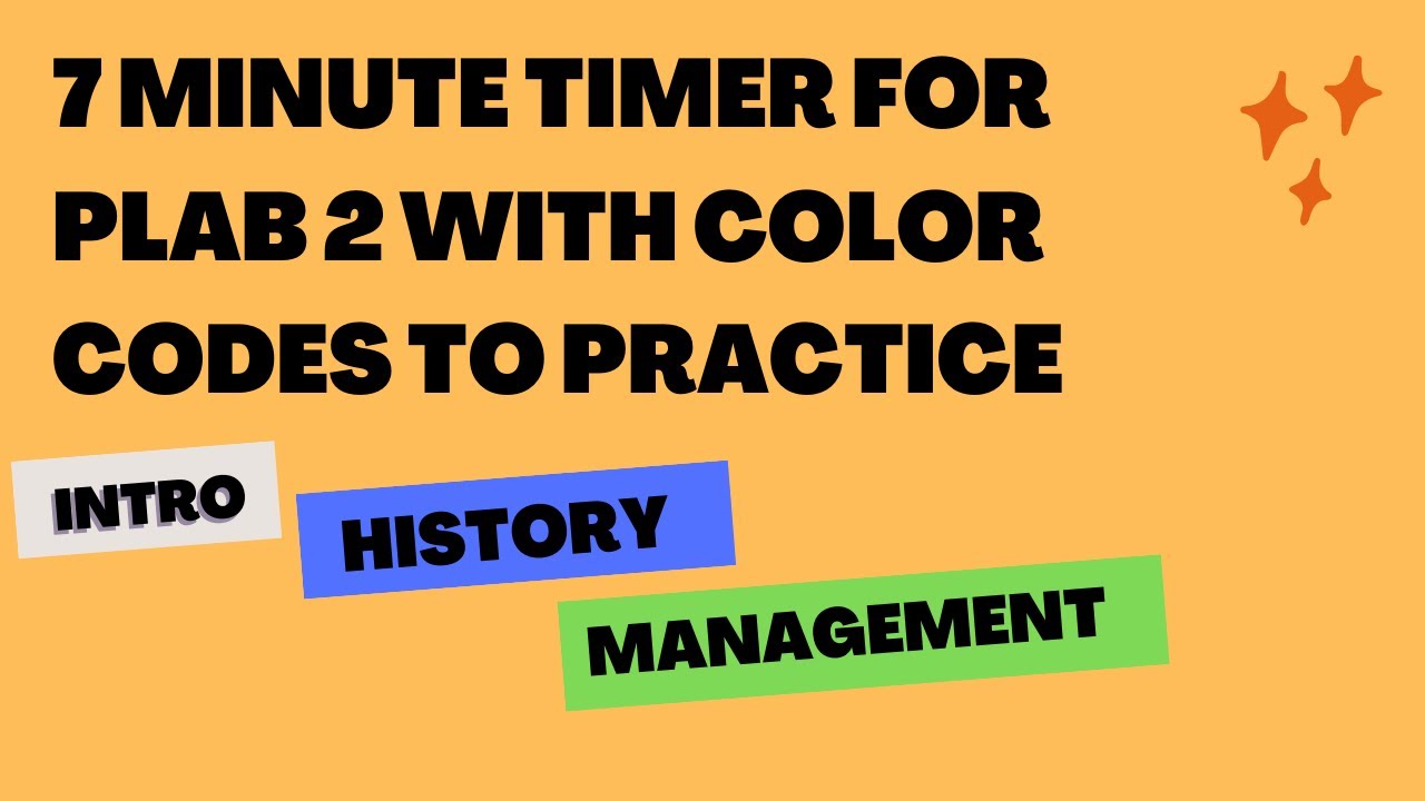 GMC 7-minute timer/Bell for Plab 2: color codes for practice #Plab2 #7minutetimer #img