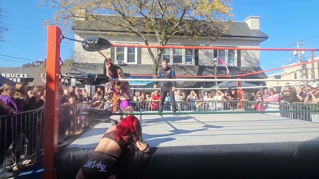 Amity LaVey vs. Vita Von Starr vs. Charly Jade Starlight title street fair fury.