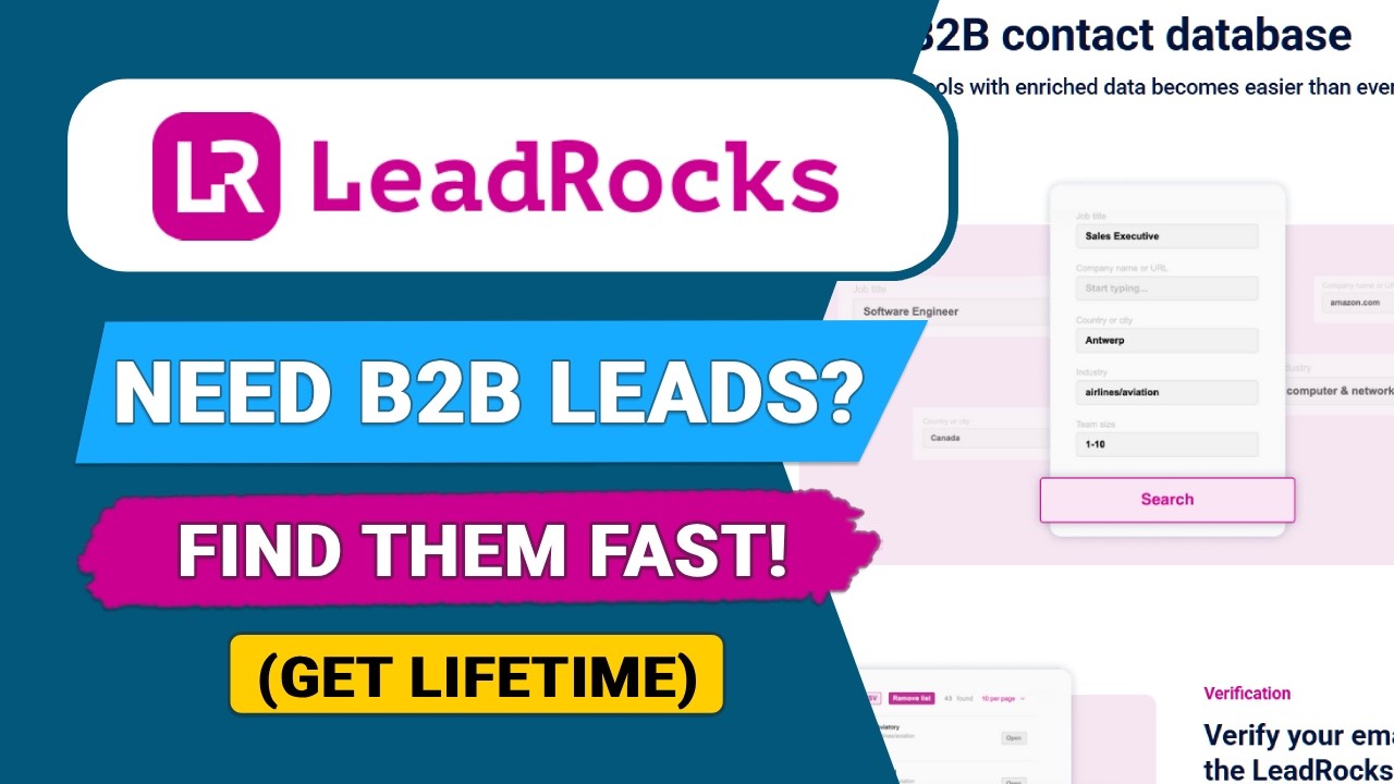 Быстро находите высококачественные B2B-лиды &ndash; пожизненное соглашение LeadRocks до 2026 года