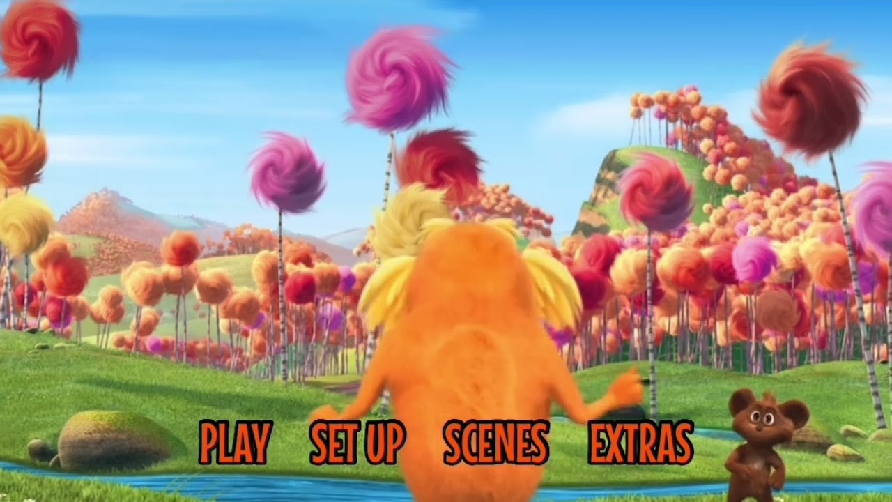 Dr. Seuss The Lorax 2012 DVD Menu Walkthrough