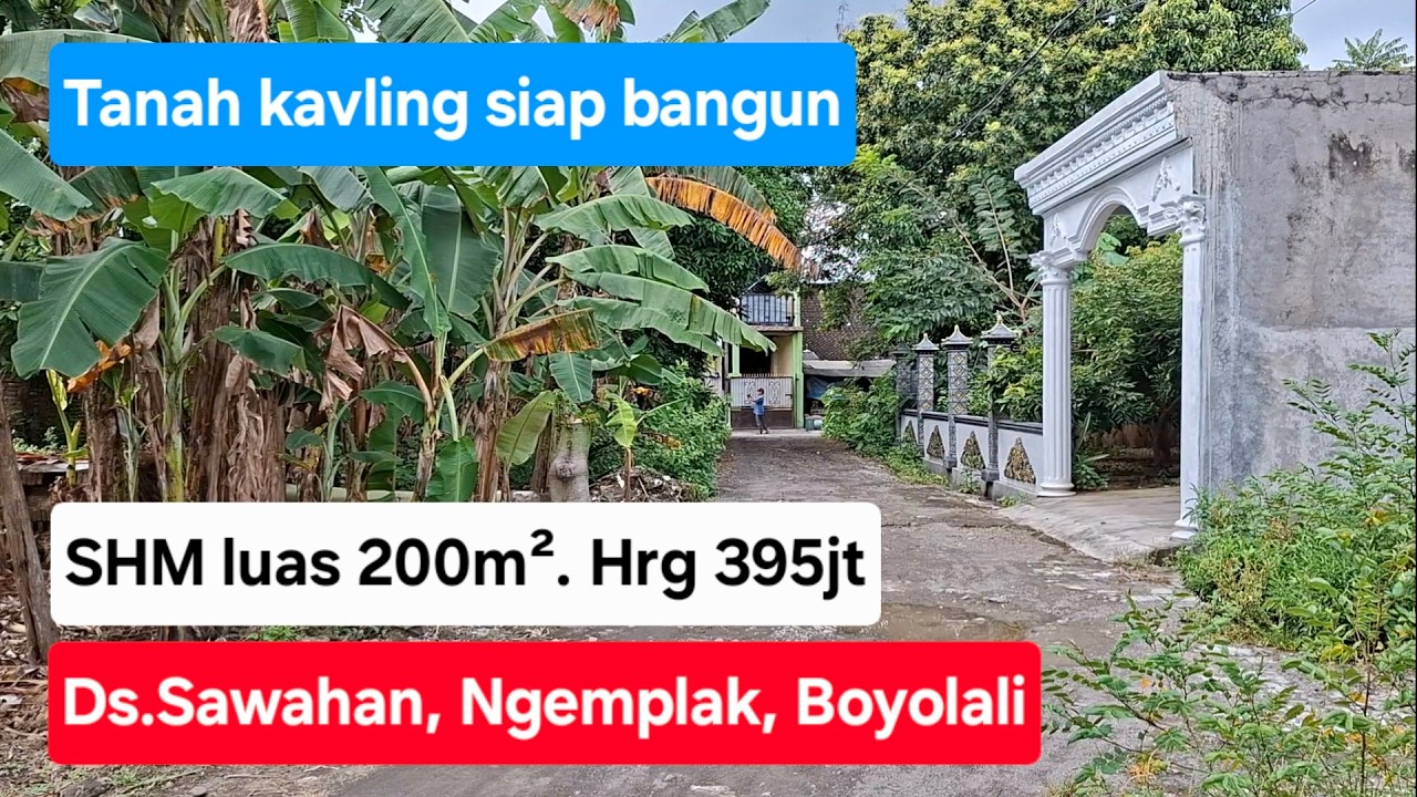 Dijual tanah kavling siap bangun, sebelah utara rumah Pak Jokowi. SHM luas 200 m2, harga 395 jt