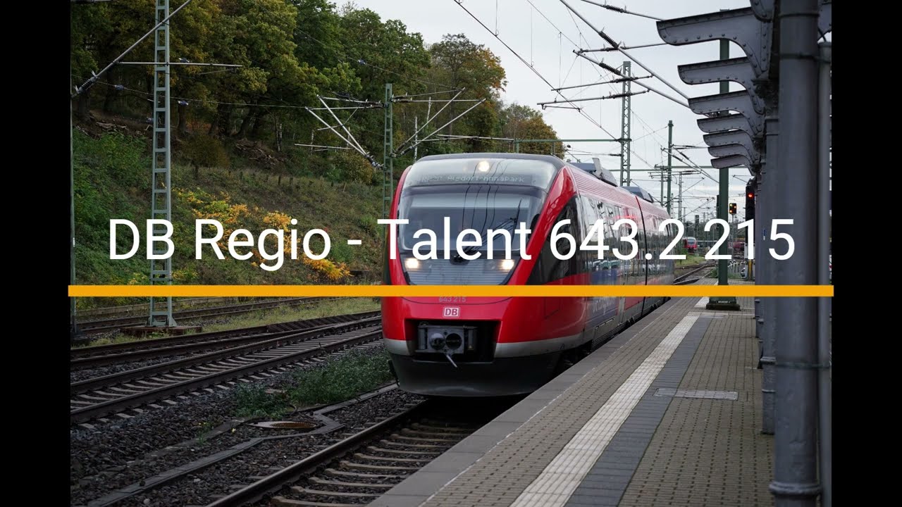DB Regio - Talent 643.2 215 is entering Stolberg (Rheinland) HBF.