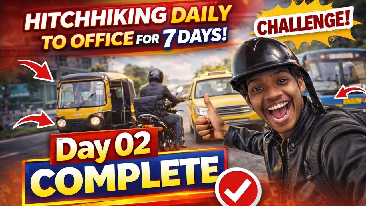 Aaj Bahut Easily Lift Mil Gayi 😍 | Hitchhiking to Office 🚗 | Day 2