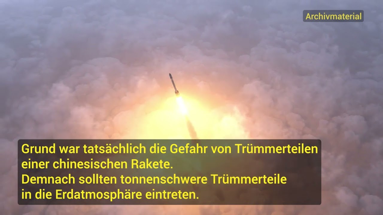 Spanischer Luftraum gesperrt: Flugchaos wegen Chinesischer Rakte