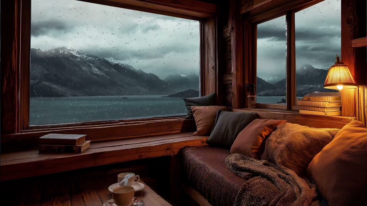 6 Hours Rain on Window with Light Thunder — Sleep, Study, Relax