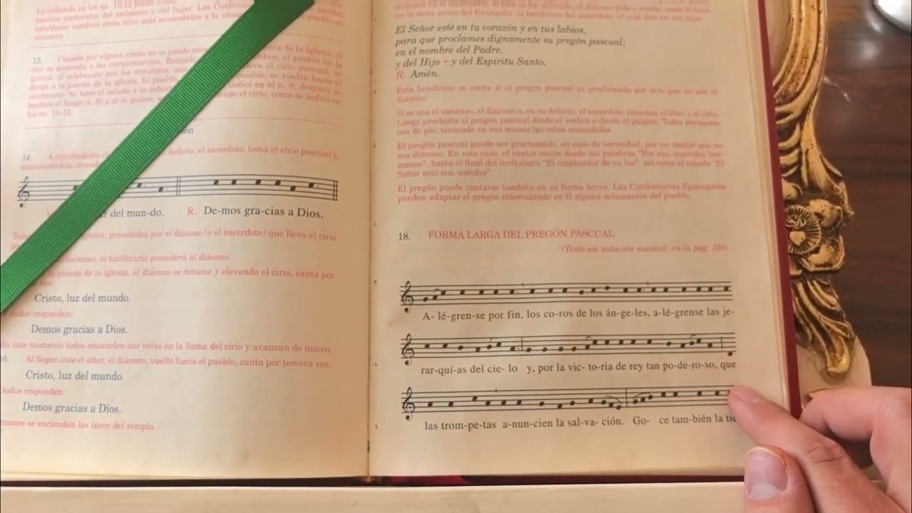 Pregón pascual gregoriano, instrucciones