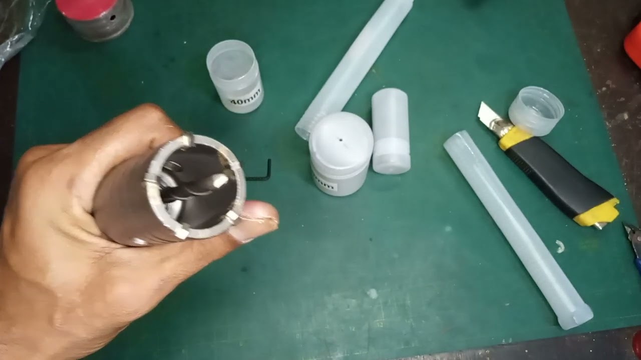 Kit de serra copo diamantado para concreto e parede