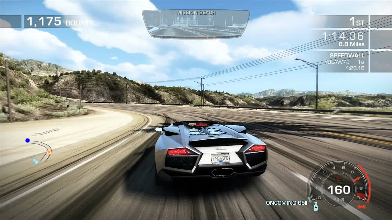Need For Speed Hot Pursuit Lamborghini Reventón out running the law