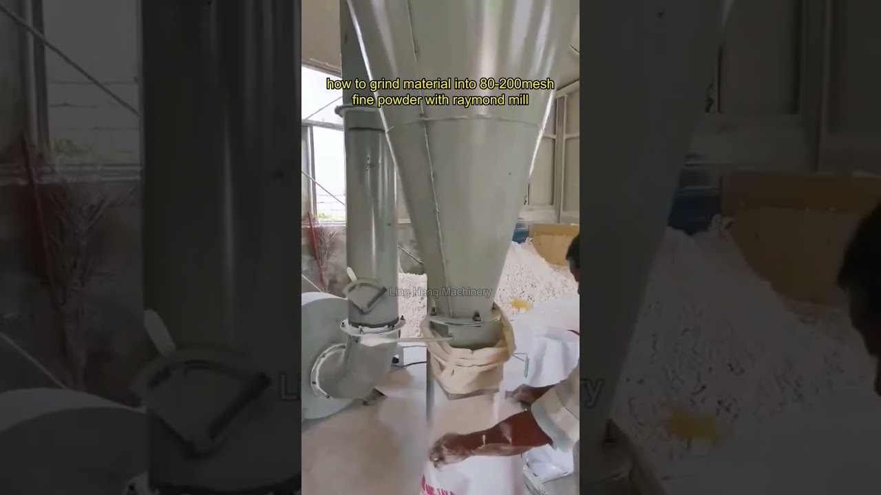 how to grind material into 80-200 mesh fine powder #raymondmill #grindermill #rock #ore #quarry