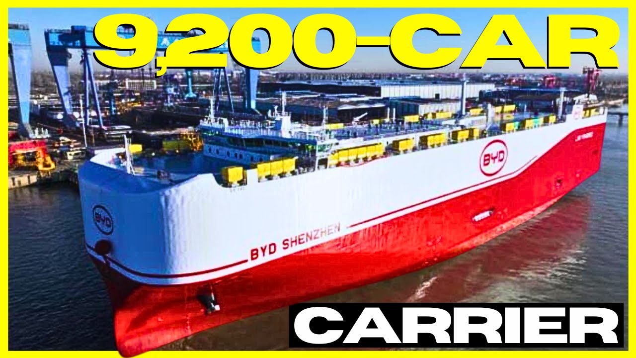 BYD Shenzhen, the World&rsquo;s Largest 9,200-Car Carrier, Sets Sail in China