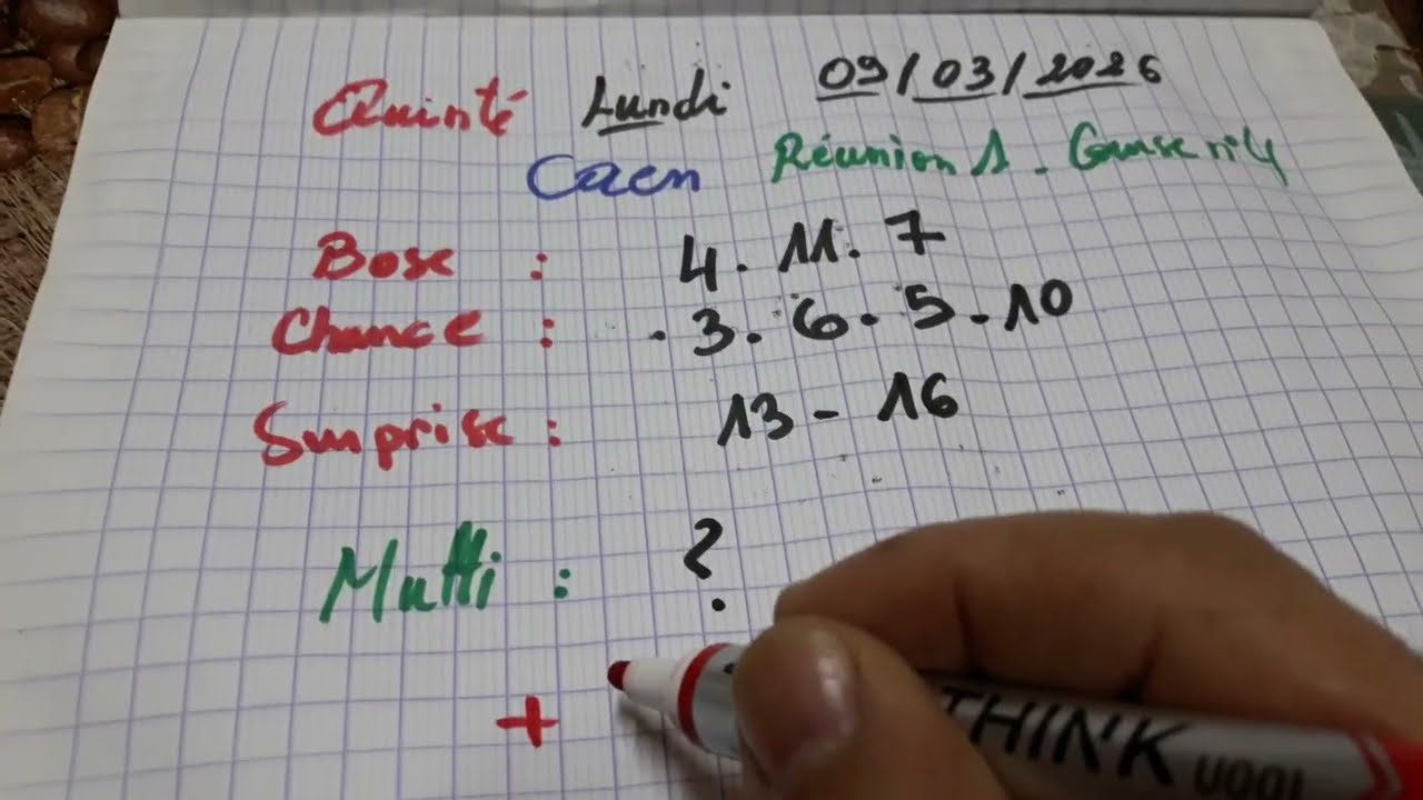 Pronostic Quinté Lundi | Caen | Réunion 1 - Course 4 | 09/03/2026