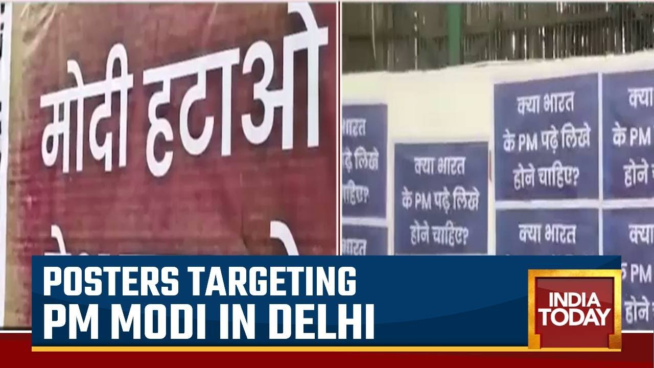 Anti-Modi Posters Emerge In Delhi Once Again, 'Should PM Be Educated' Posters Put Up