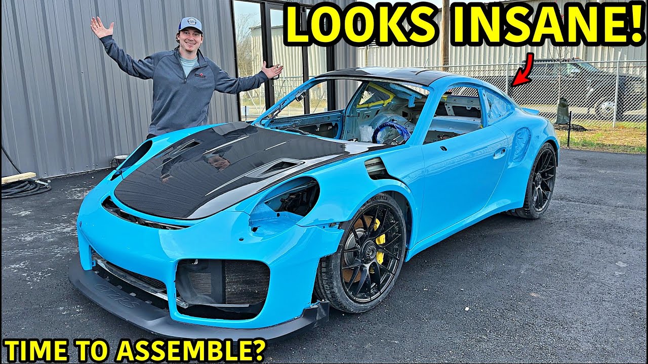 Stage 2 Of Painting Our Wrecked Porsche 911 GT2RS Conversion!!!