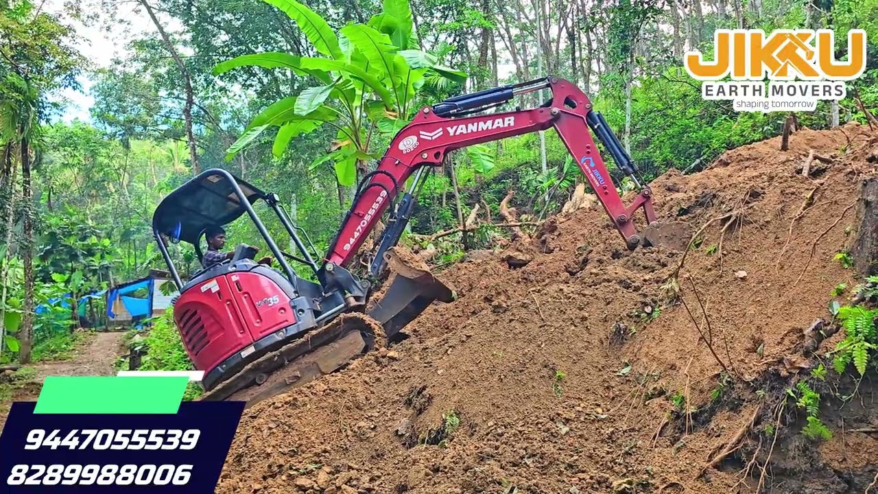 Yanmar 35 Excavator Mastering the Steep Slope | Soil Filling Demo | HITACHI 85 | JIKKU EARTH MOVERS
