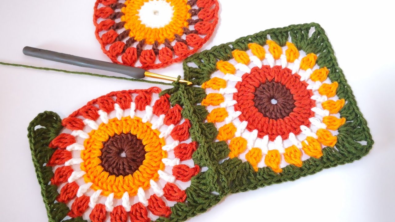 Hırka / Battaniye Kare Motif Yapımı ve Birleştirme ( Motif 102 )