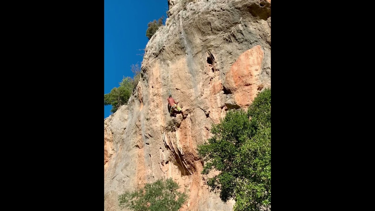 66 years old , still climbing :Leonidio climb / Montanejos Rock Climbing 7b+