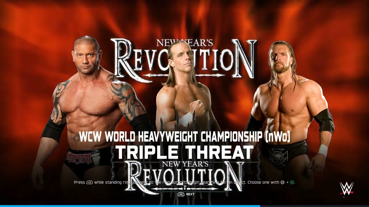 WWE 2K25 Batista vs Triple H vs Shawn Micheals Triple Threat World Heavyweight Championship