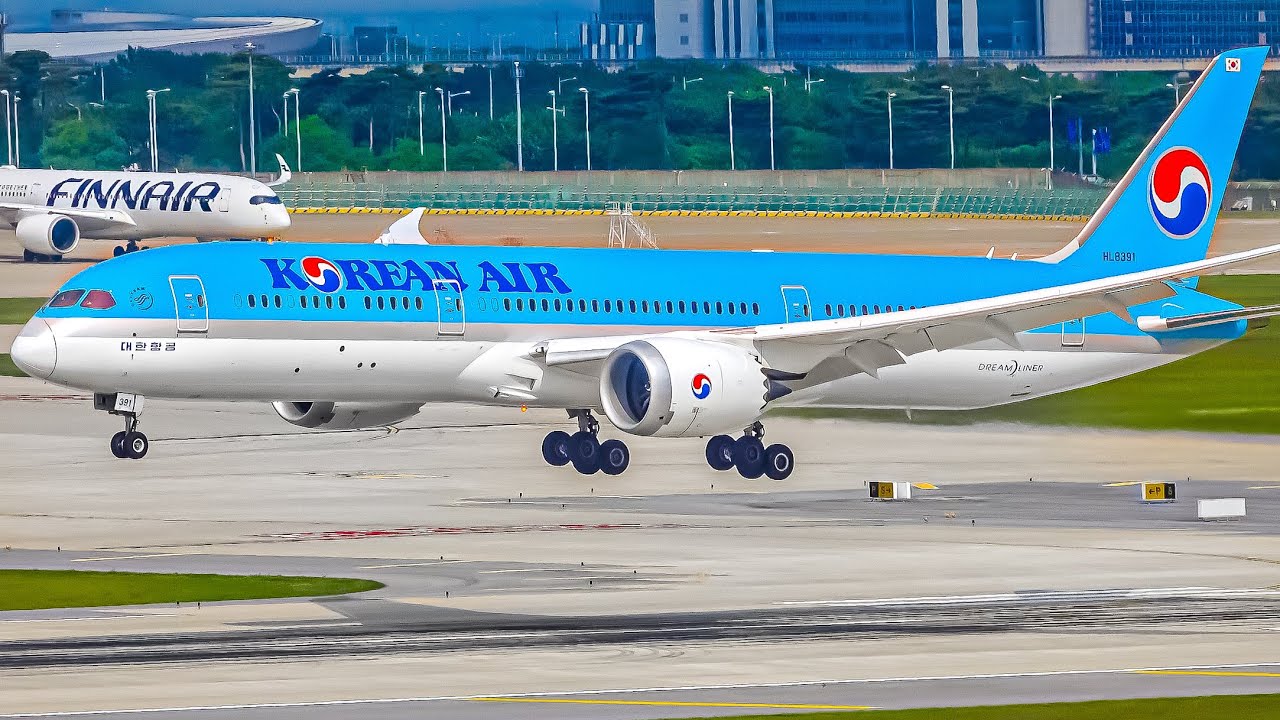 🇰🇷✈️50 Minutes Incredible SEOUL Incheon Close Up Take Off Landing