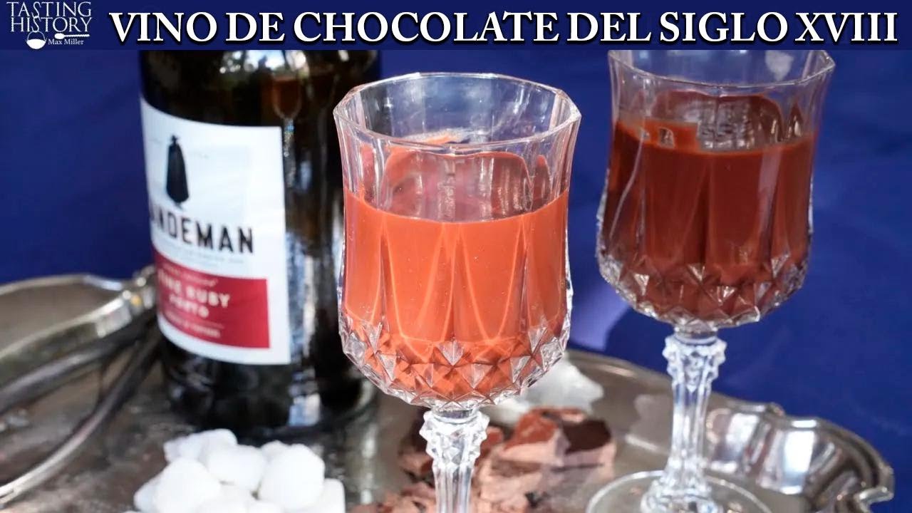 Probando vino de chocolate del siglo XVIII