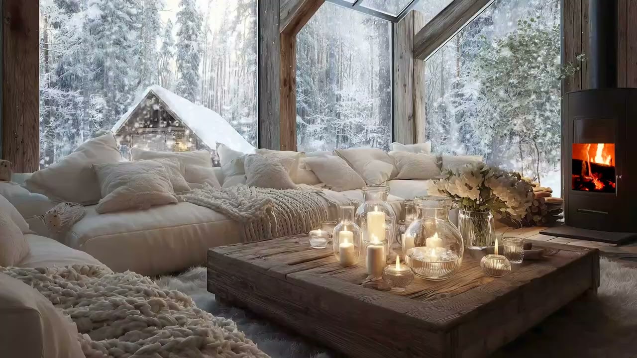 🌙 Piano Music for Sleep with Fireplace Sounds 💤 Deep Sleep & Insomnia Relief Music