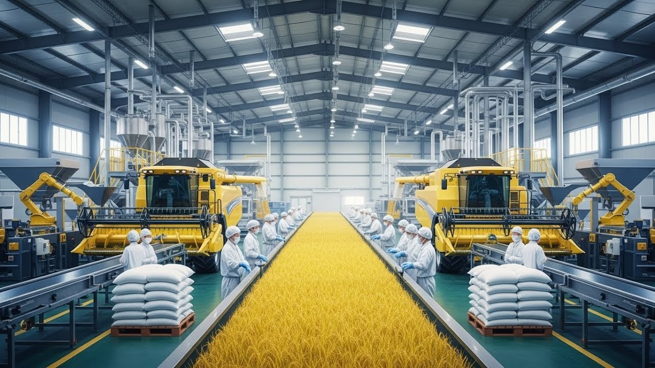 Inside a Giant Rice Mill | The Complete Rice Processing Journey
