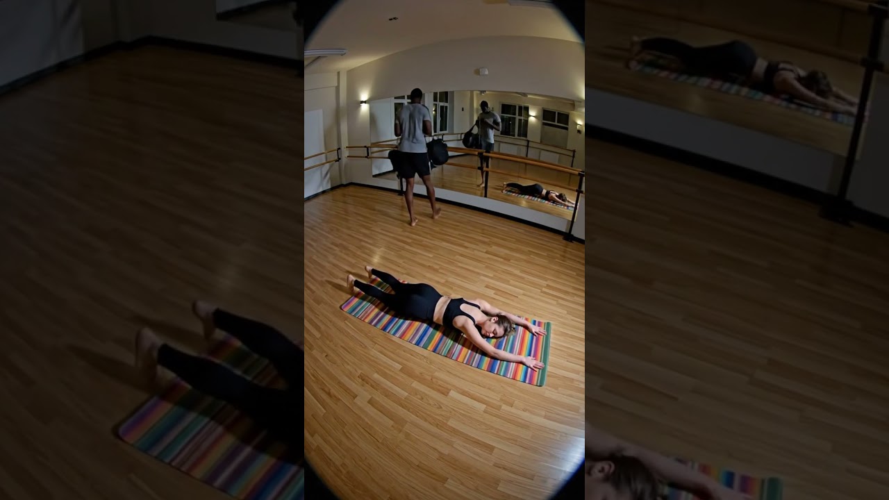 Calm Yoga Practice Then Sleeping | Security Camera Footage Style 