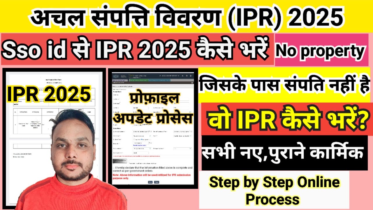IPR kaise bhare 2025 no property || अचल संपत्ति विवरण कैसे भरें || how to fill IPR 2025 | ipr online